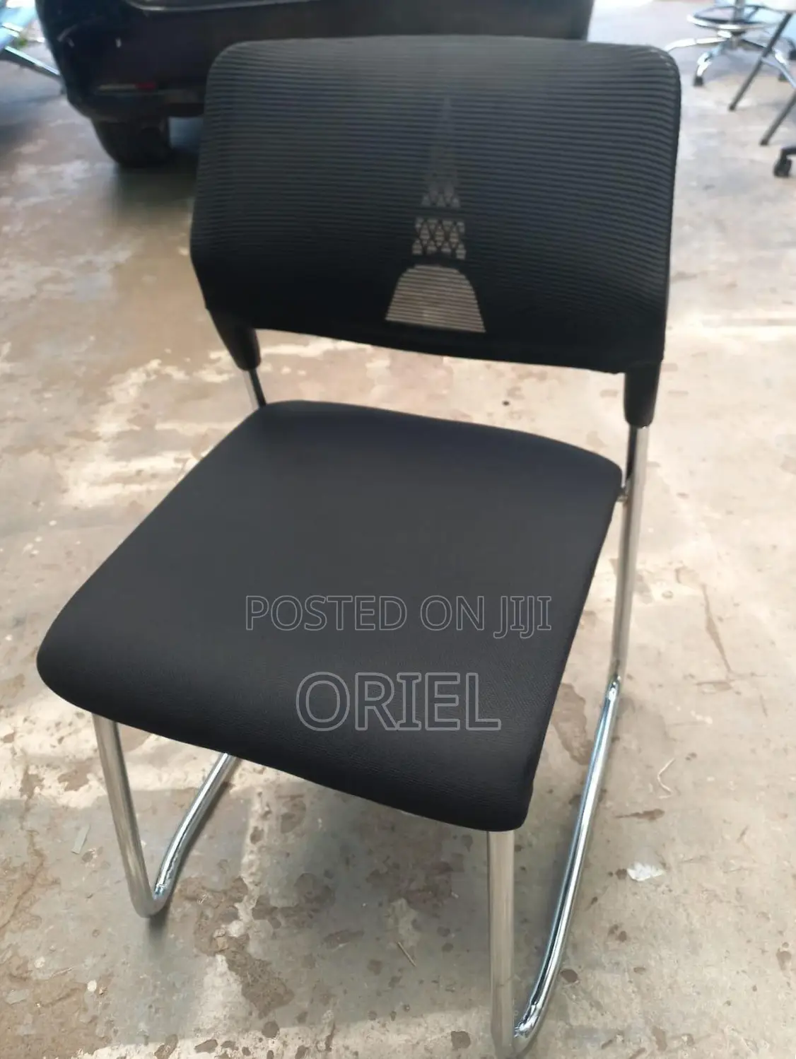 Office Chair : Cantilever Armless Mesh Reception Chair