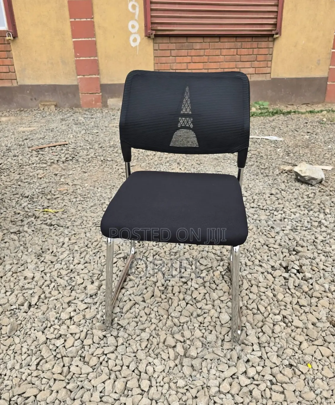 Office Chair : Cantilever Armless Mesh Reception Chair