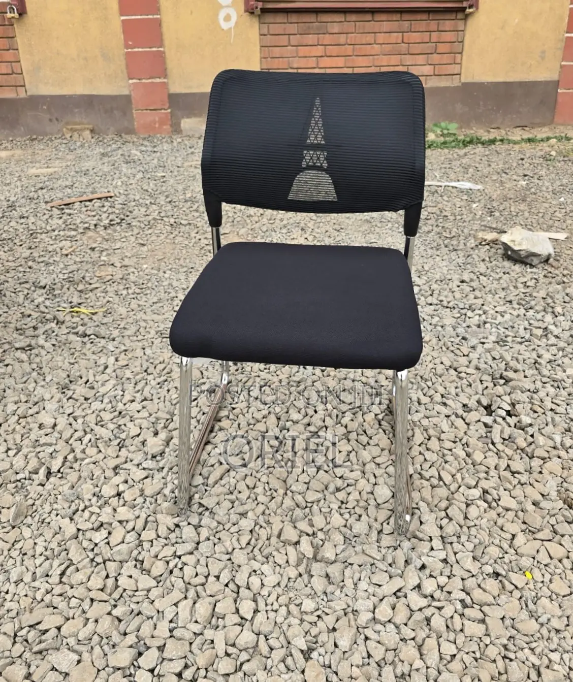 Office Chair : Cantilever Armless Mesh Reception Chair