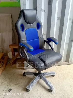 Premium Blue Black High-Back Racing Gaming Chair – Ergonomic