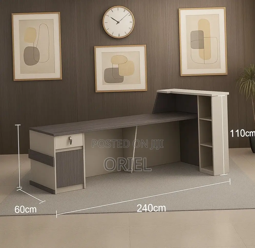 Office Reception Desk : 240CM Reception Counter Table