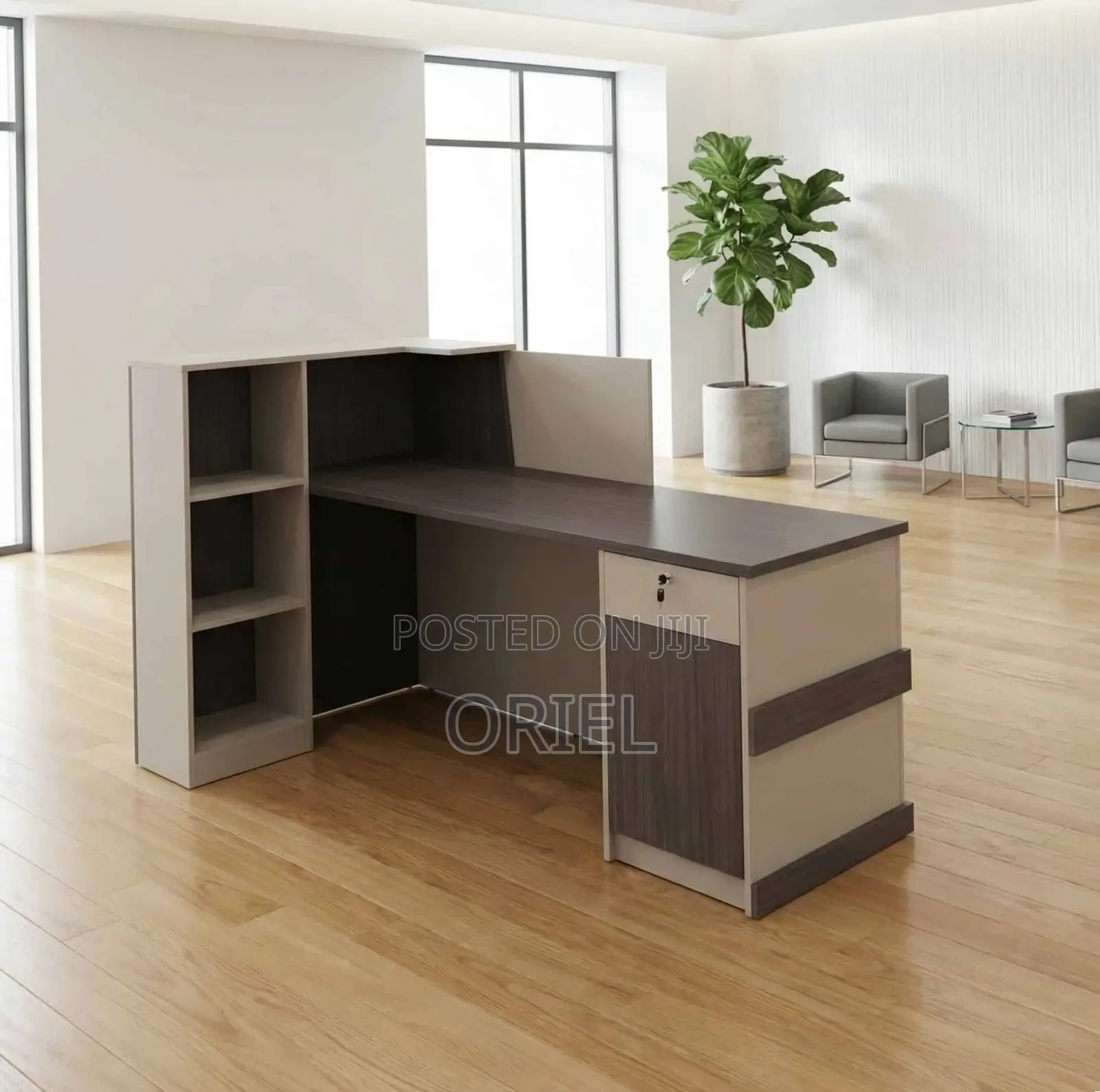 Office Reception Desk : 240CM Reception Counter Table