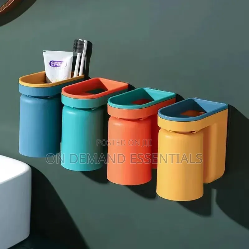 *Toothbrush Holder Rack Set Wall Mounted Punch-Free
