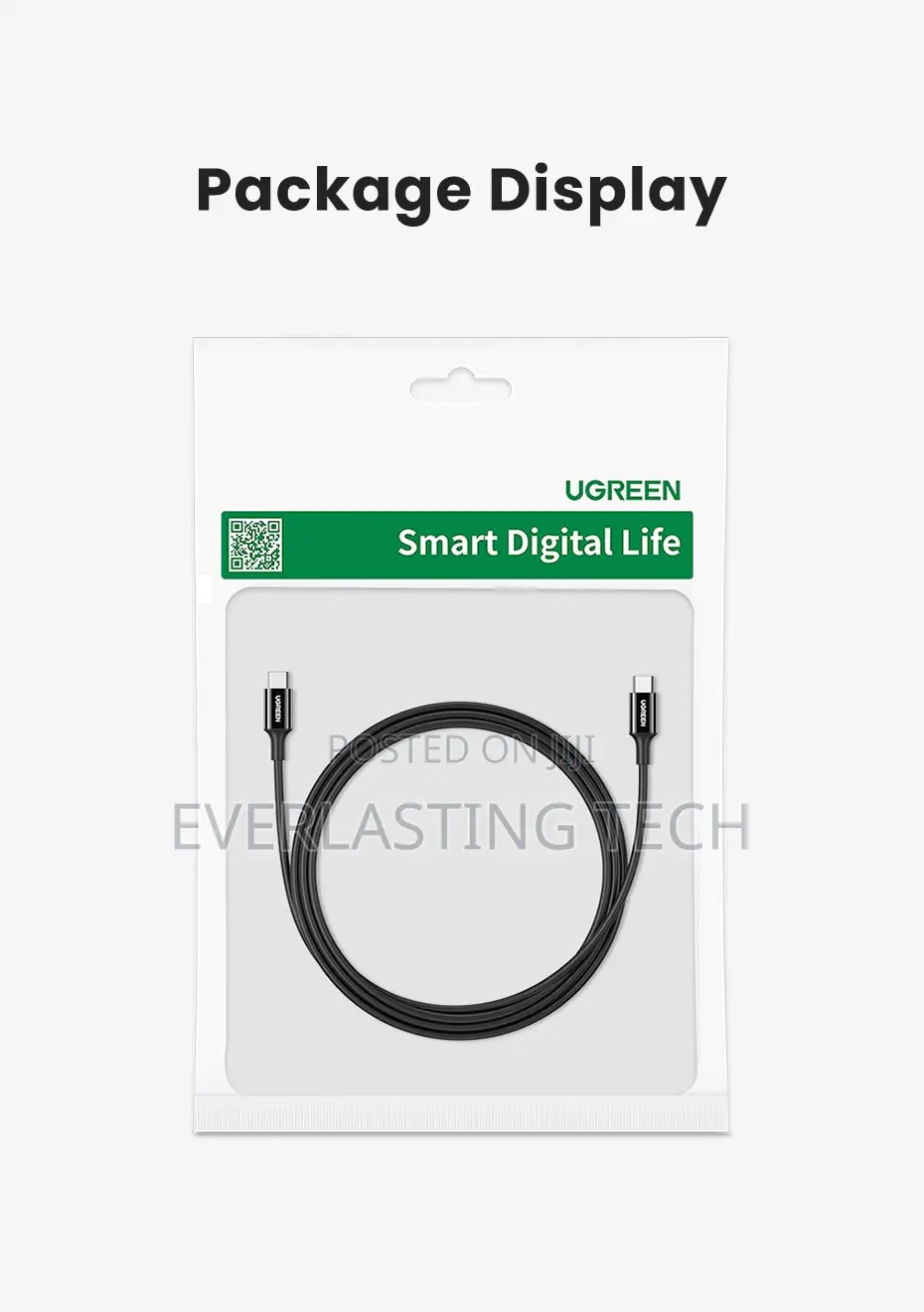 UGREEN USB-C 2.0 Male to Male 3A Cable 2m