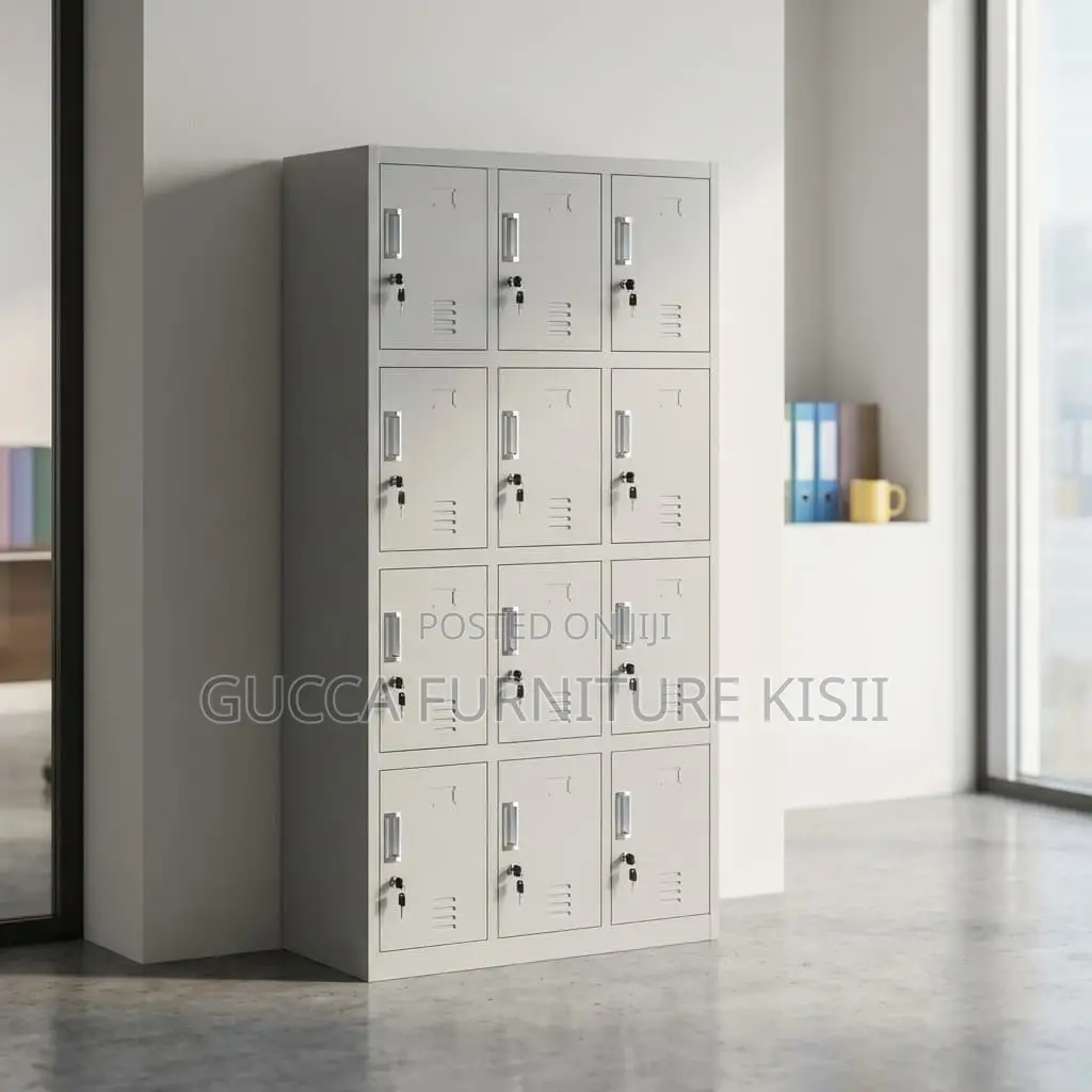 Office Cabinet; 12-Locker Steel Gym Cabinet