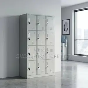 Office Cabinet; 12-Locker Steel Gym Cabinet