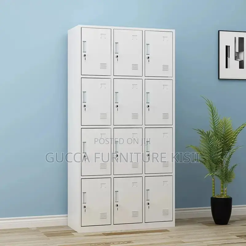 Office Cabinet; 12-Locker Steel Gym Cabinet