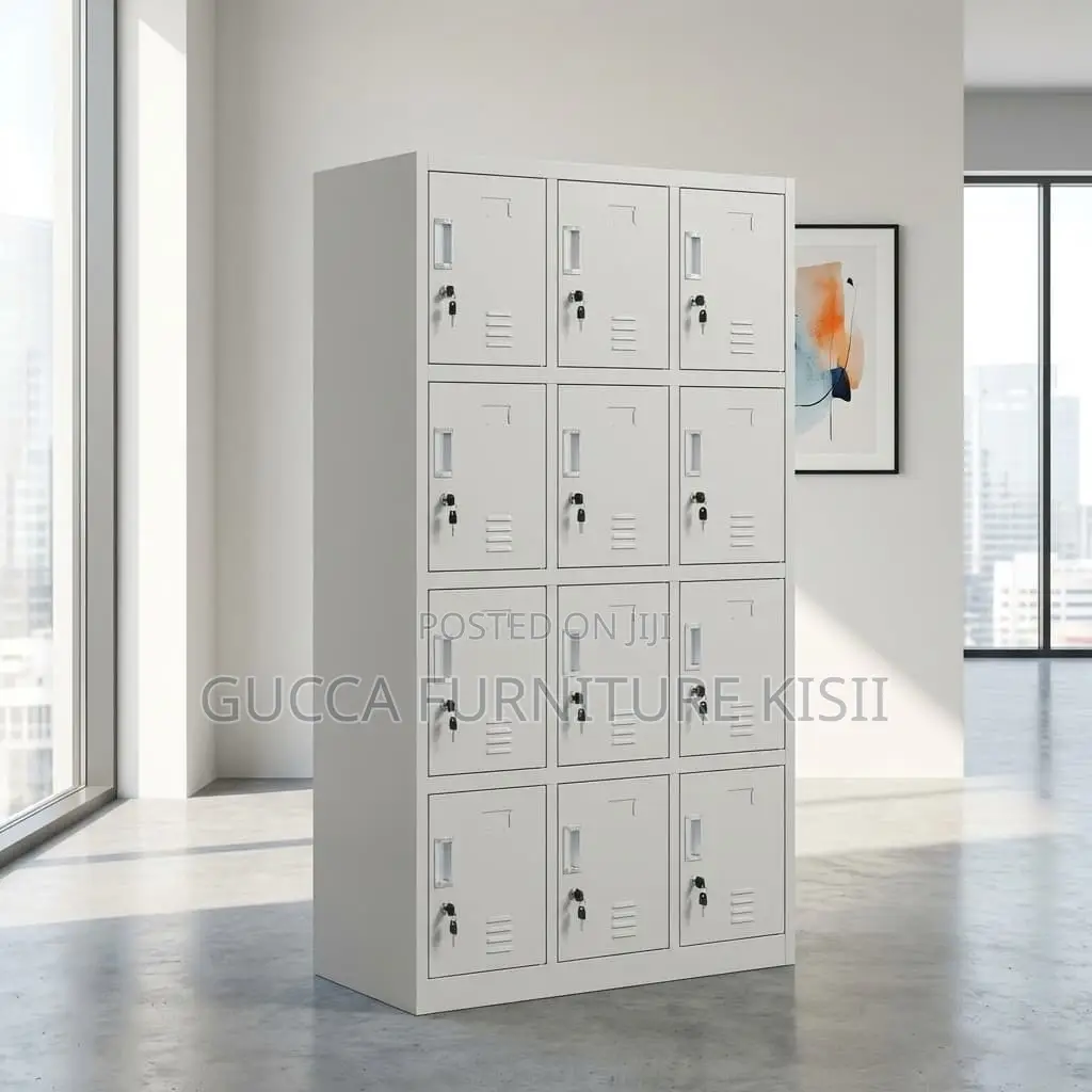 Office Cabinet; 12-Locker Steel Gym Cabinet
