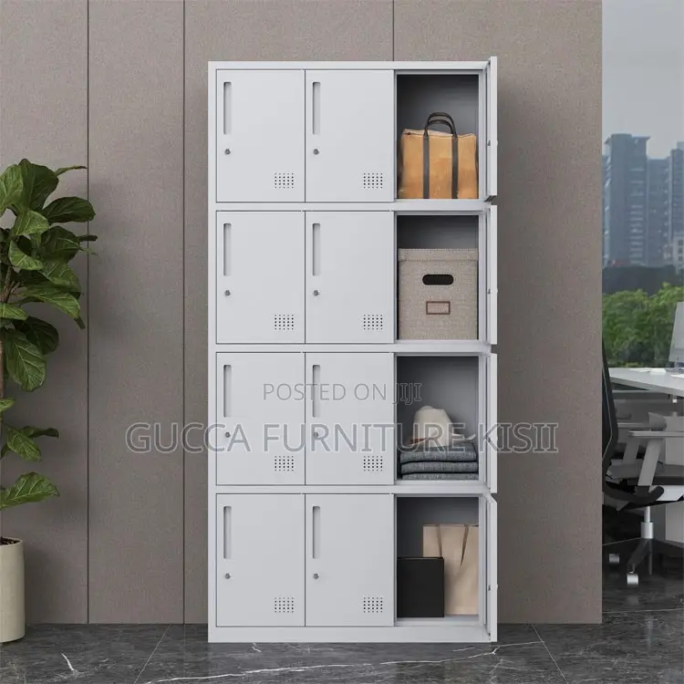 Office Cabinet; 12-Locker Steel Gym Cabinet