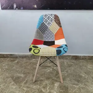 Home Chair; Armless Fabric Patch Dining Chair