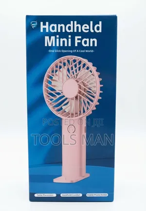 Handheld Mini Fan Pink Portable Desk Cooling.