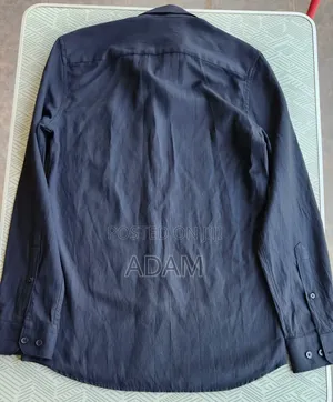 Men’s Navy Blue Button-Up Shirt