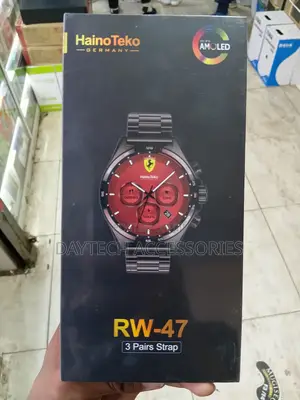HainoTeko RW47 Smartwatch AMOLED Display Stylish Strap Set.