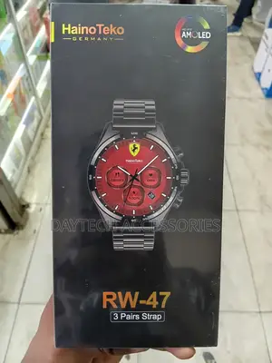 HainoTeko RW47 Smartwatch AMOLED Display Stylish Strap Set.
