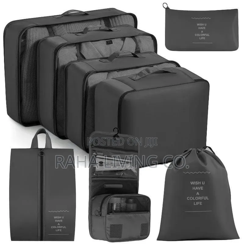 8-Piece Travel Packing Cubes | Suitcase Luggage Organizers