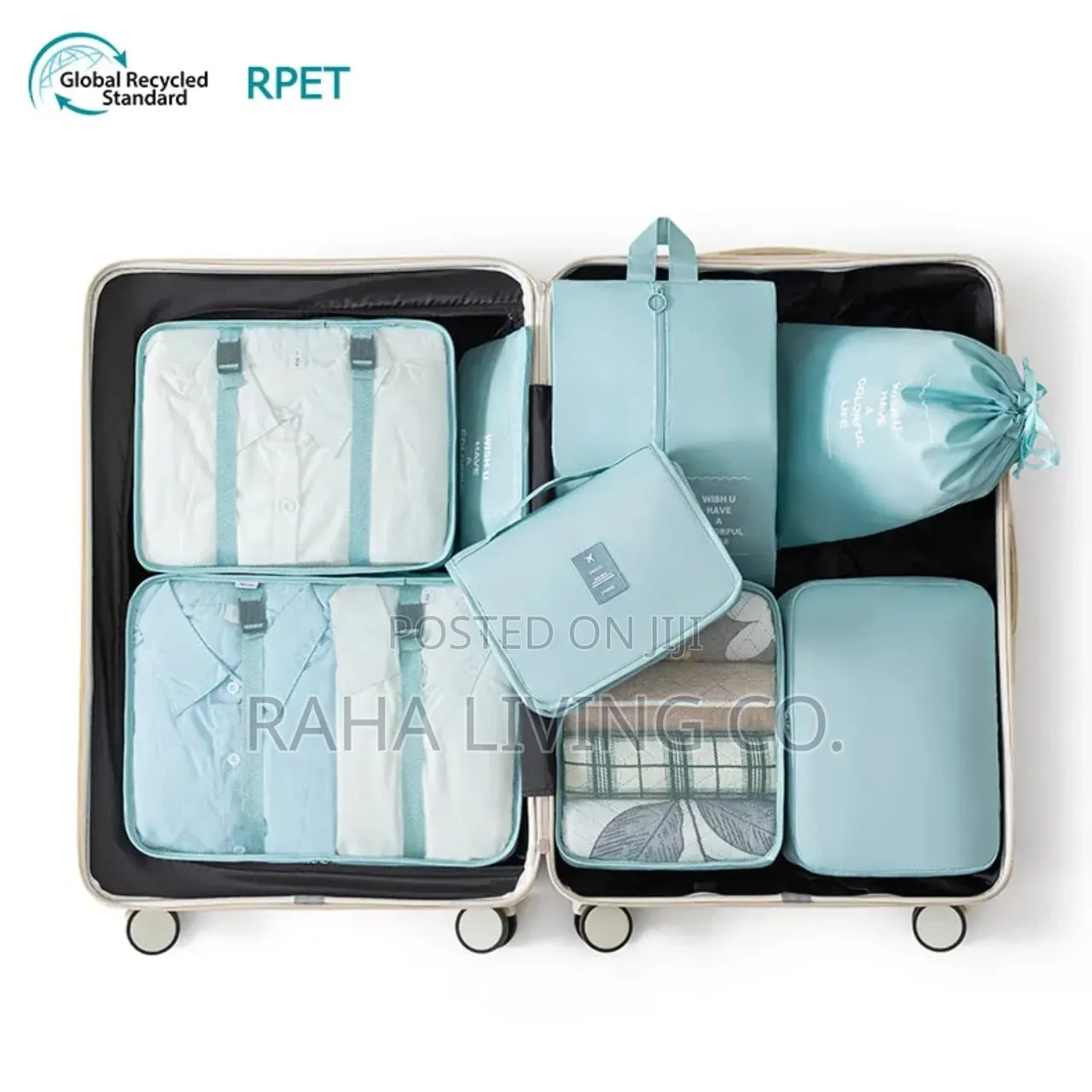 8-Piece Travel Packing Cubes | Suitcase Luggage Organizers