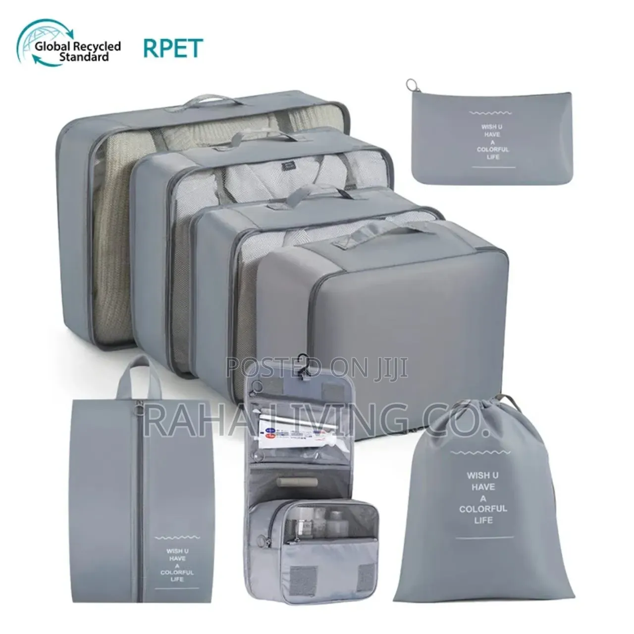 8-Piece Travel Packing Cubes | Suitcase Luggage Organizers