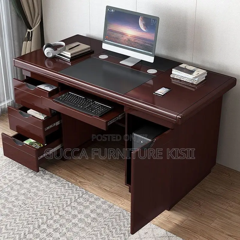 Office Desk; 120CM Executive Mahogany Desk