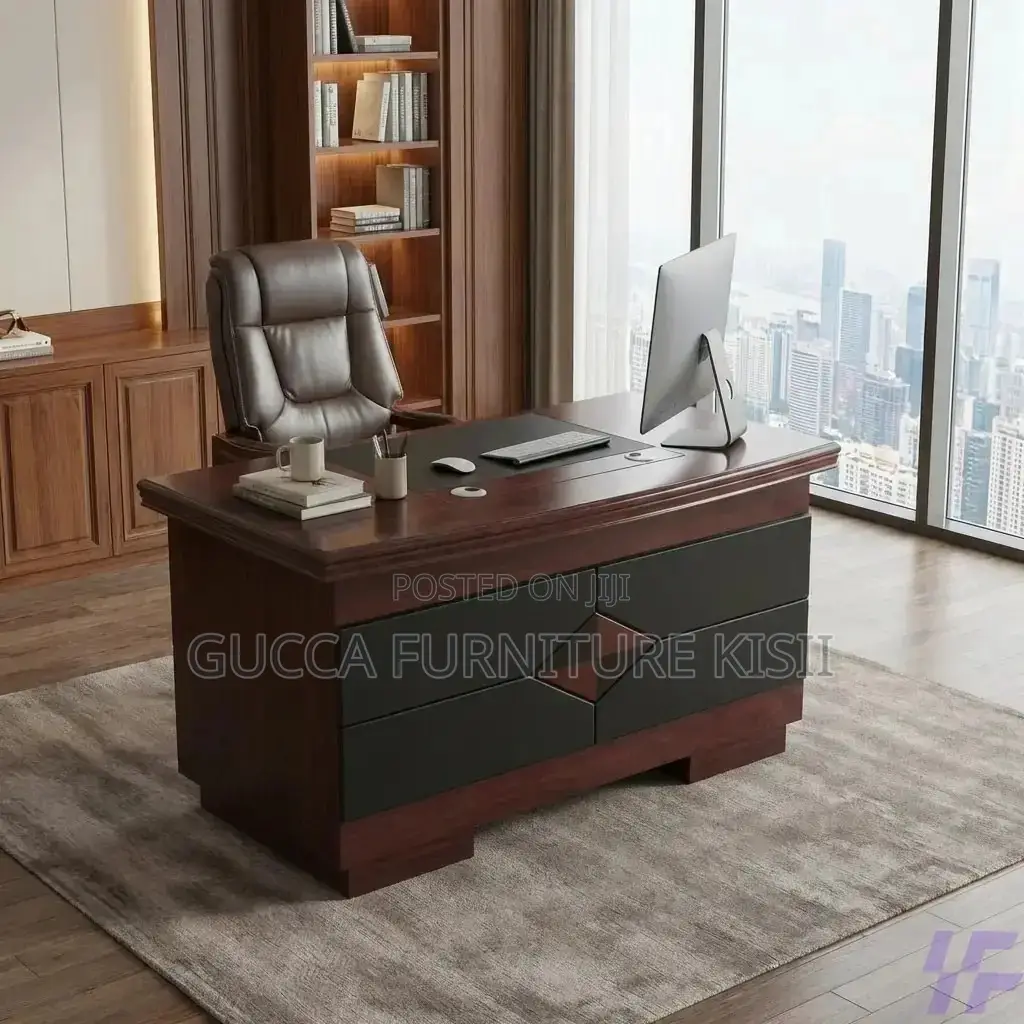 Office Desk; 120CM Executive Mahogany Desk