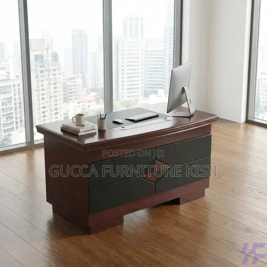Office Desk; 120CM Executive Mahogany Desk