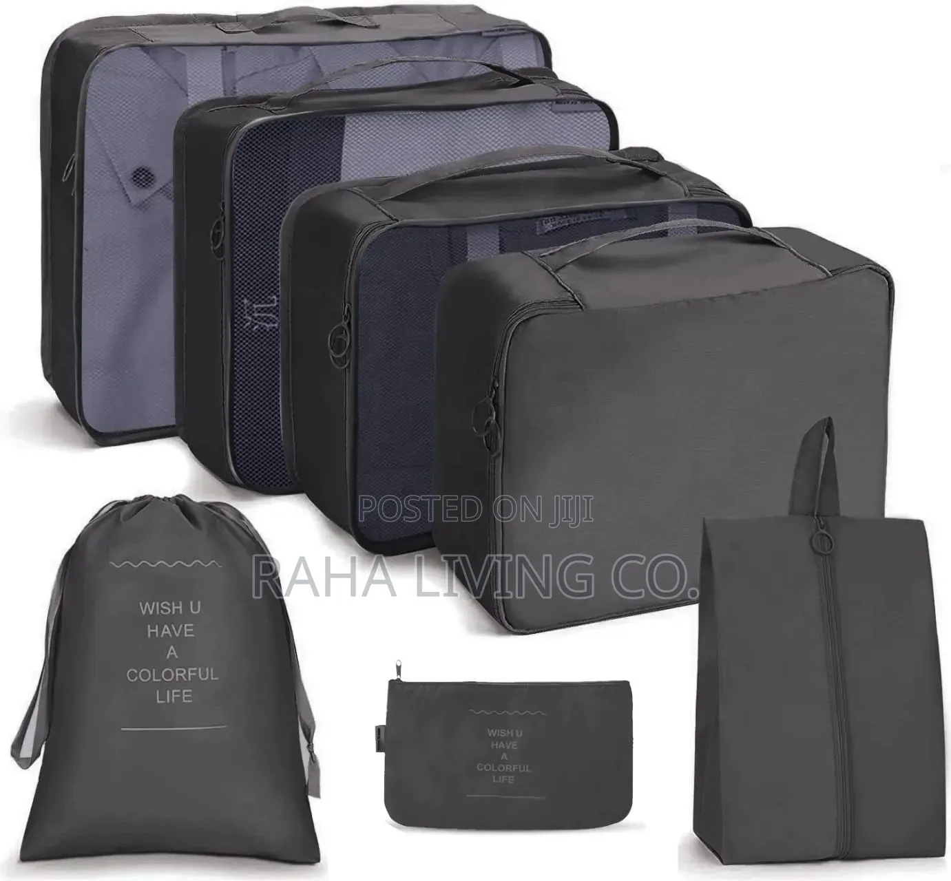 7-Piece Travel Packing Cubes | Suitcase Luggage Organizer Set