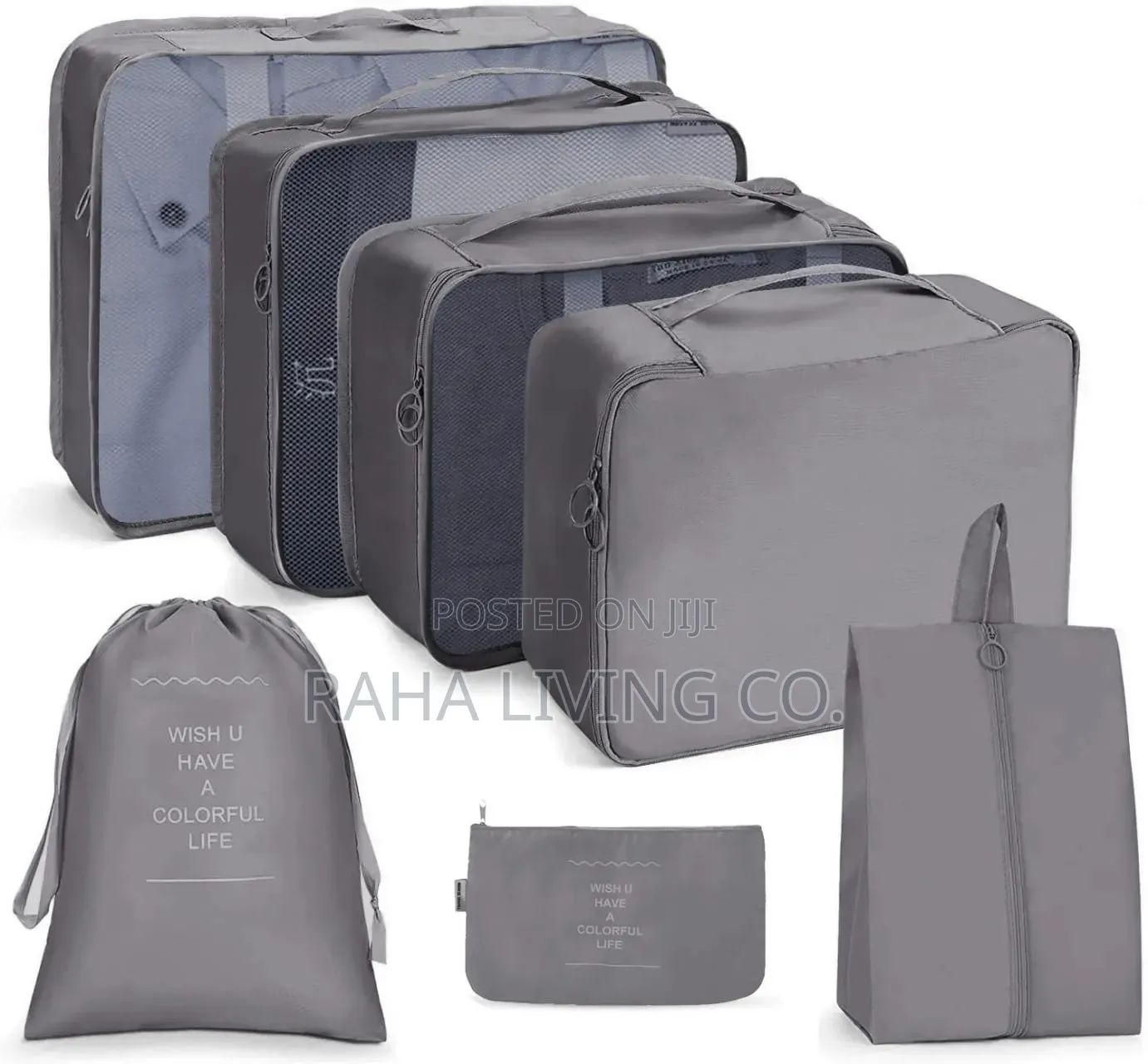 7-Piece Travel Packing Cubes | Suitcase Luggage Organizer Set