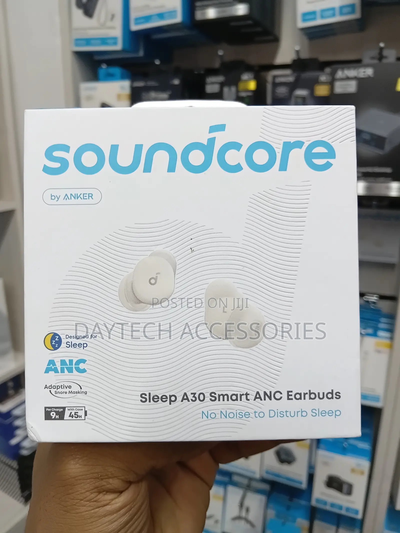 The Soundcore Sleep A30 Smart ANC Earbuds by Anker