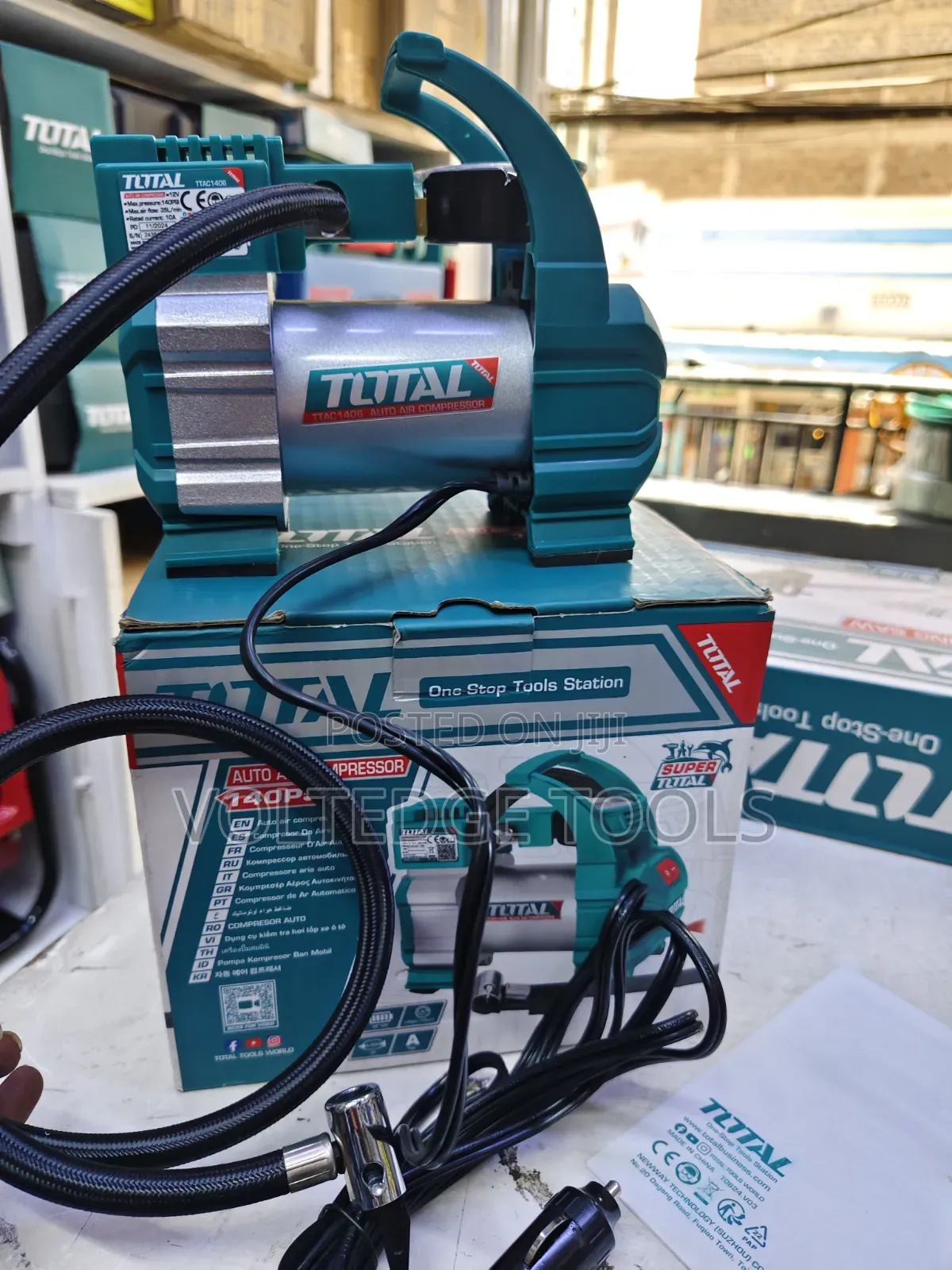 Total 12V Portable Auto Air Compressor (140 PSI) – Brand New