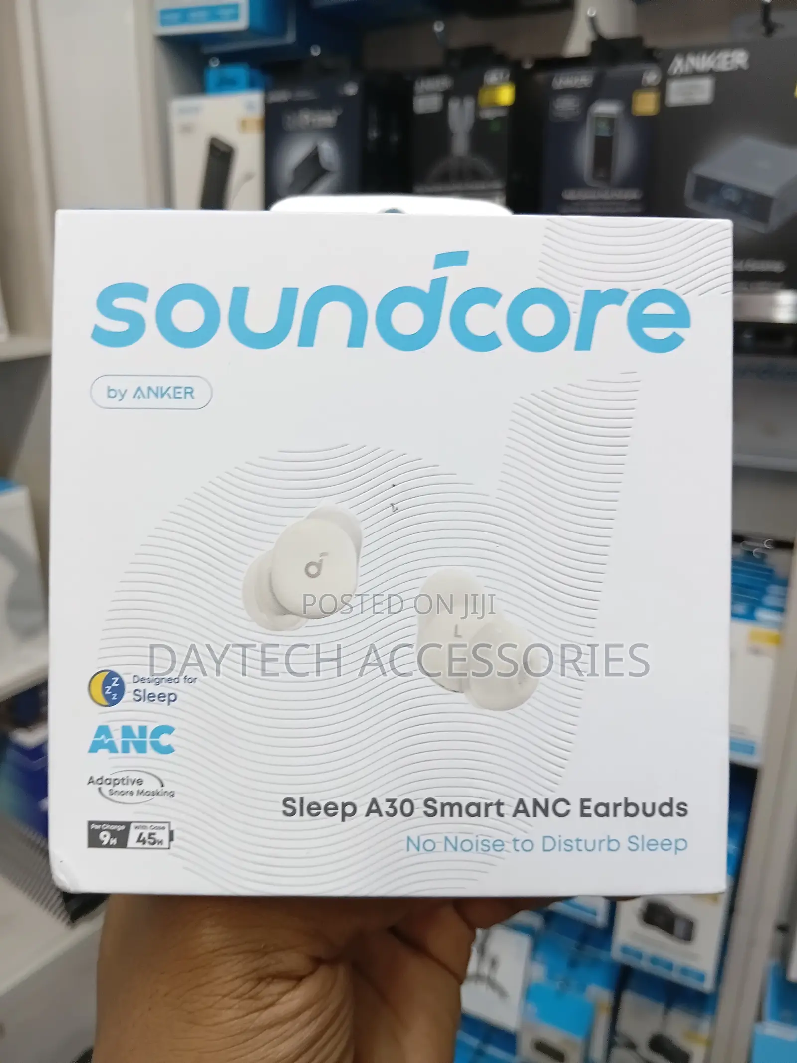 Soundcore by Anker Sleep A30 Smart Noise-Canceling Earbuds - White