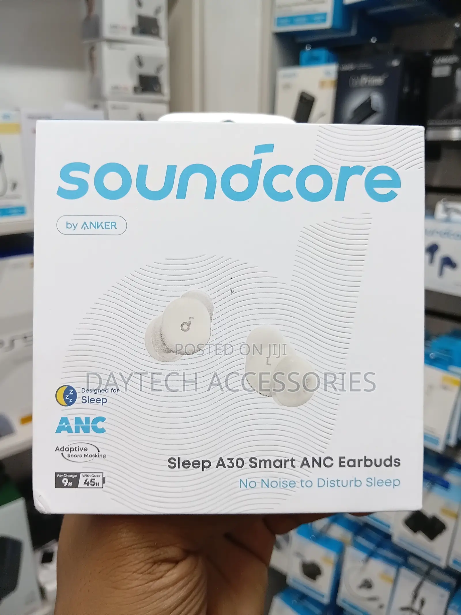 Soundcore by Anker Sleep A30 Smart Noise-Canceling Earbuds - White