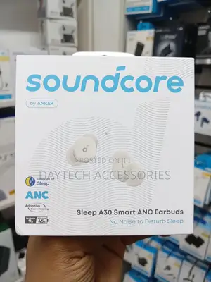 Soundcore by Anker Sleep A30 Smart Noise-Canceling Earbuds - White