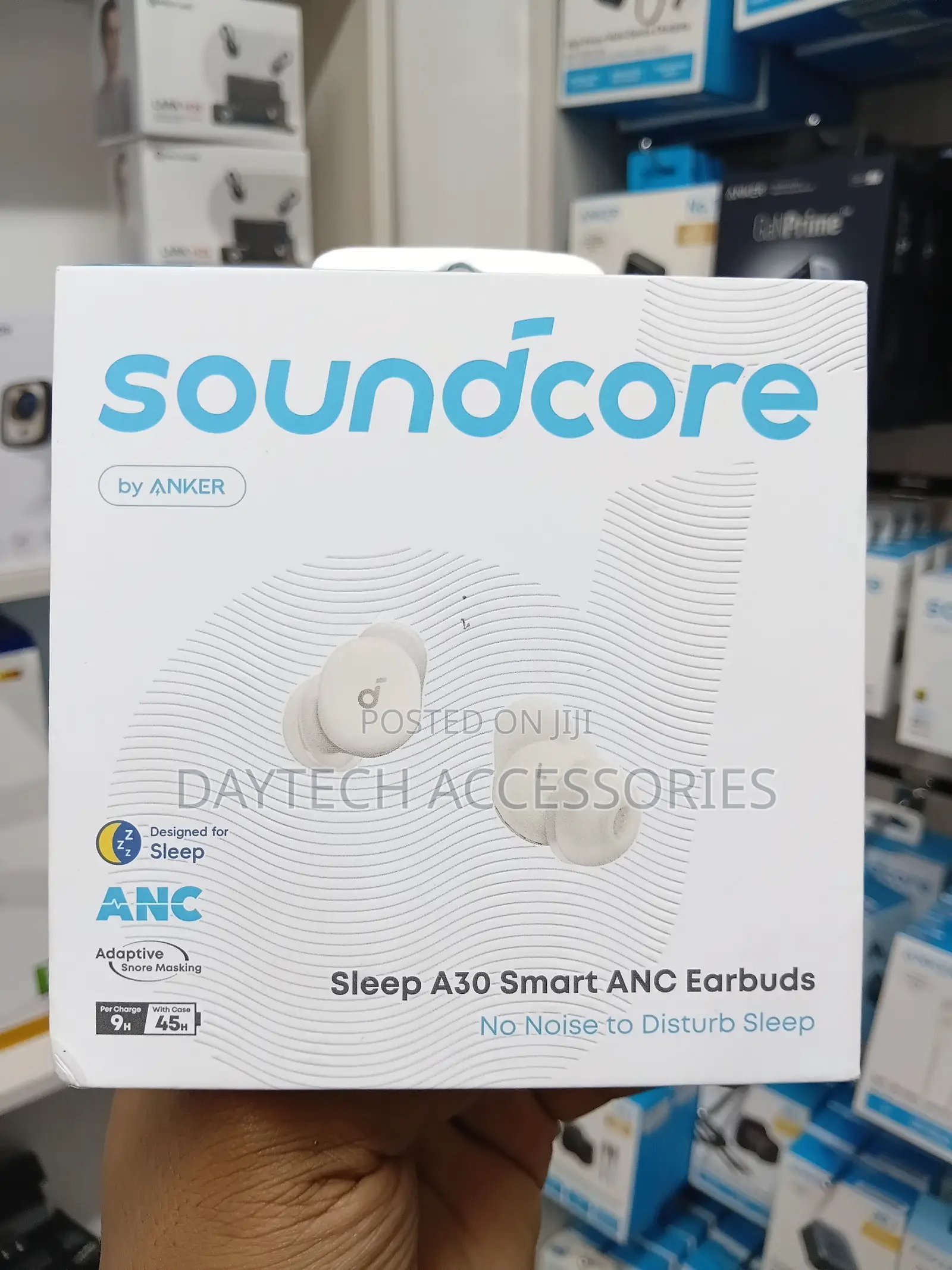 Soundcore by Anker Sleep A30 Smart Noise-Canceling Earbuds - White
