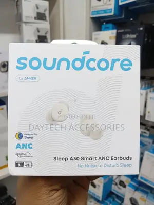 Soundcore by Anker Sleep A30 Smart Noise-Canceling Earbuds - White