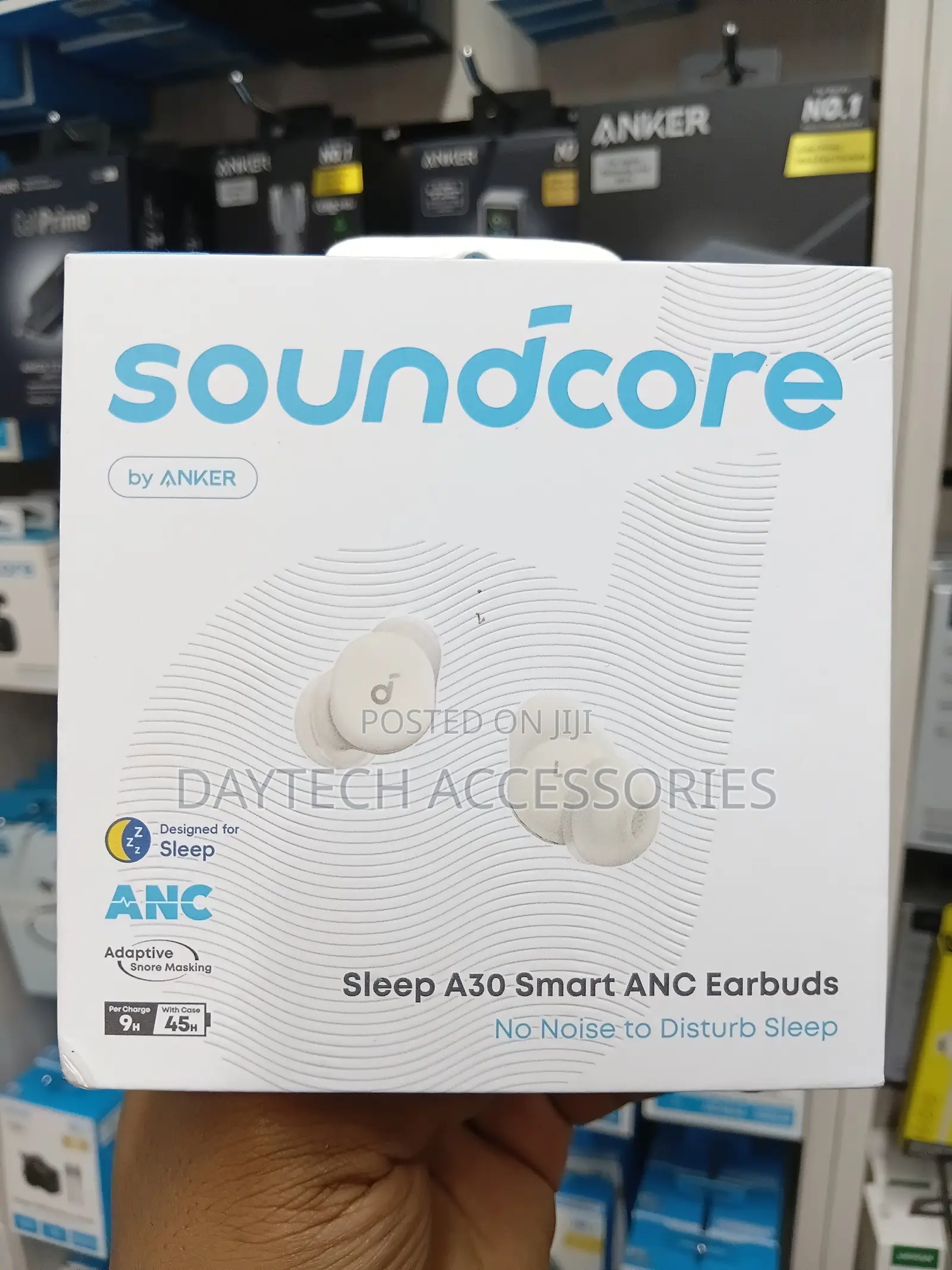 Soundcore by Anker Sleep A30 Smart Noise-Canceling Earbuds - White