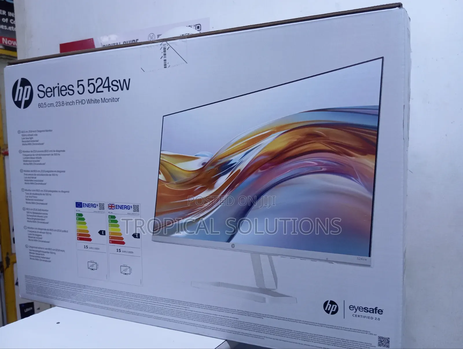 The HP Series 5 23.8-Inch FHD White Monitor Vibrant Color.