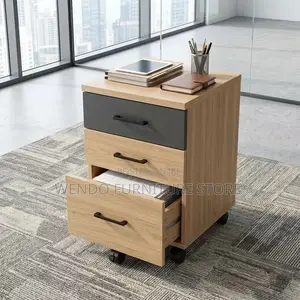 Office Cabinet; Three Drawers Mobile Under Desk Pedestal Cabinet