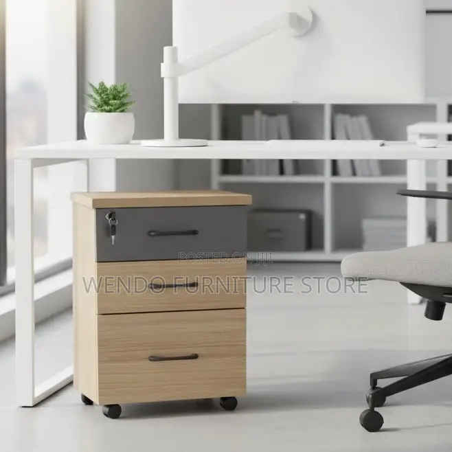 Office Cabinet; Three Drawers Mobile Under Desk Pedestal Cabinet
