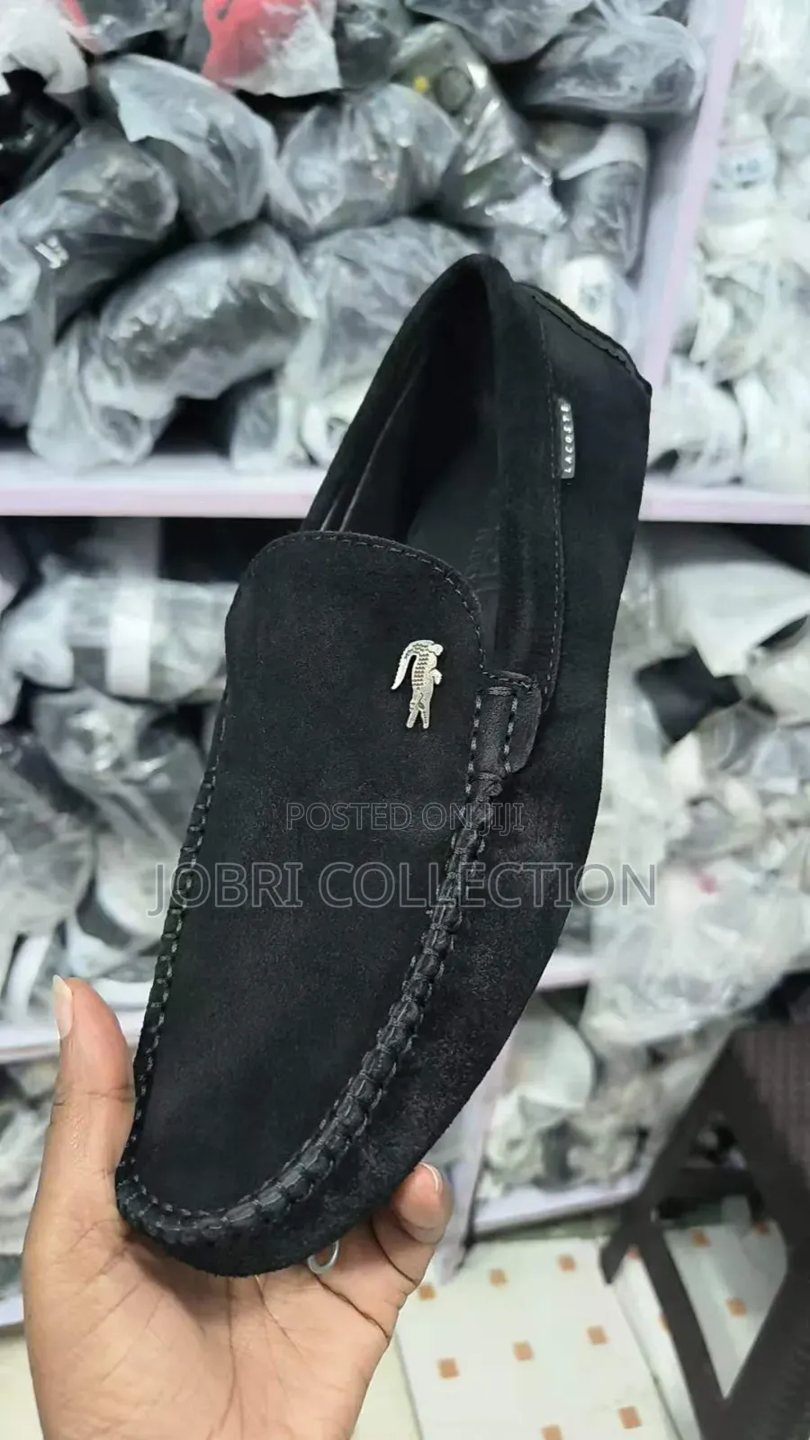 Mens Lacoste Slip on Suede Loafers
