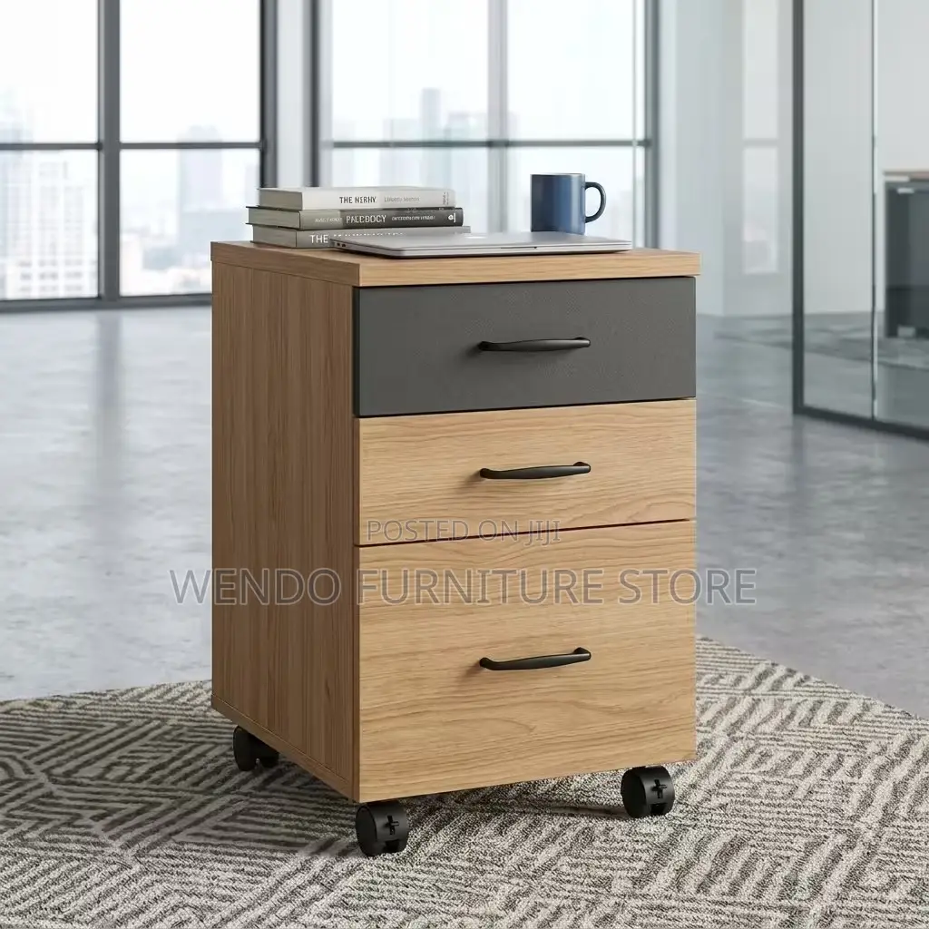 Office Cabinet; Three Drawers Mobile Under Desk Pedestal Cabinet