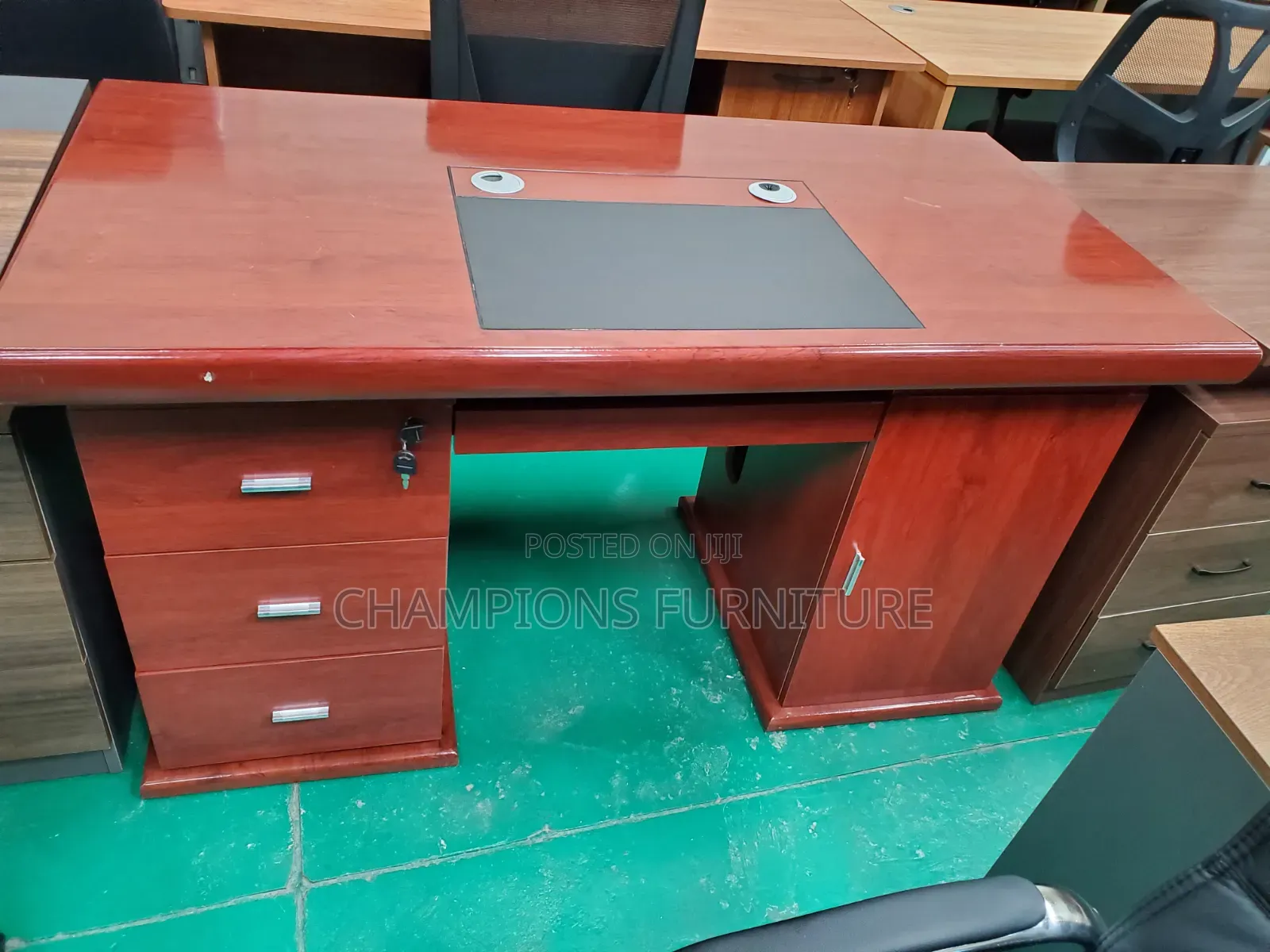 1.4M Mahogany Office Desk