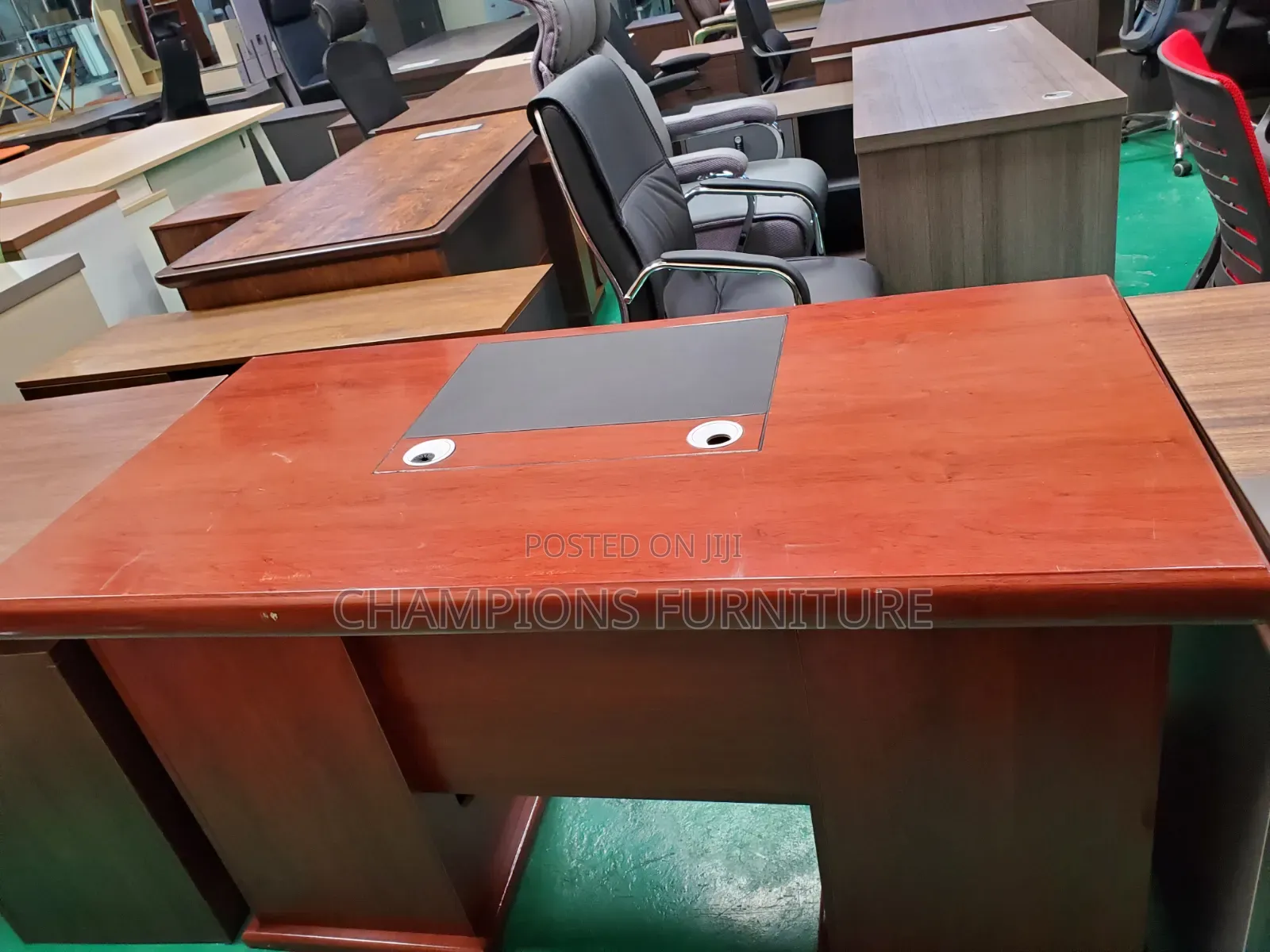 1.4M Mahogany Office Desk
