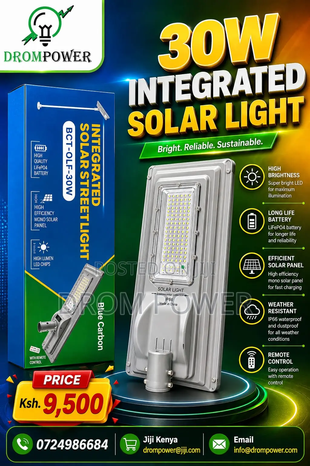 Integrated Solar Light 30w