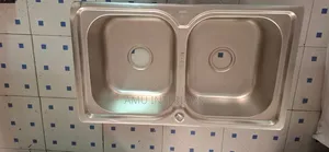 Centamily Double Bowl Stainless Steel Kitchen Sink – 100×50cm