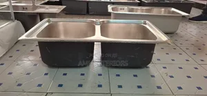 Centamily Double Bowl Stainless Steel Kitchen Sink – 100×50cm