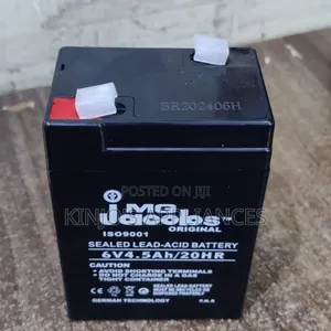 MG Jacobs Original 6V 4.5Ah Sealed Lead-Acid (SLA) Battery.