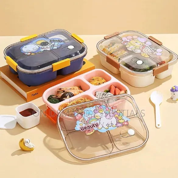Big Size Hello Beauty 4 Compartment Lunch Box