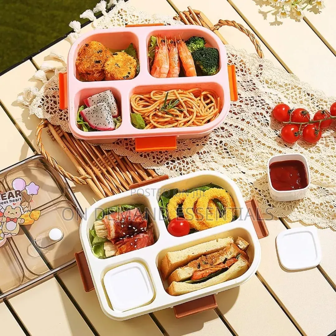 Big Size Hello Beauty 4 Compartment Lunch Box