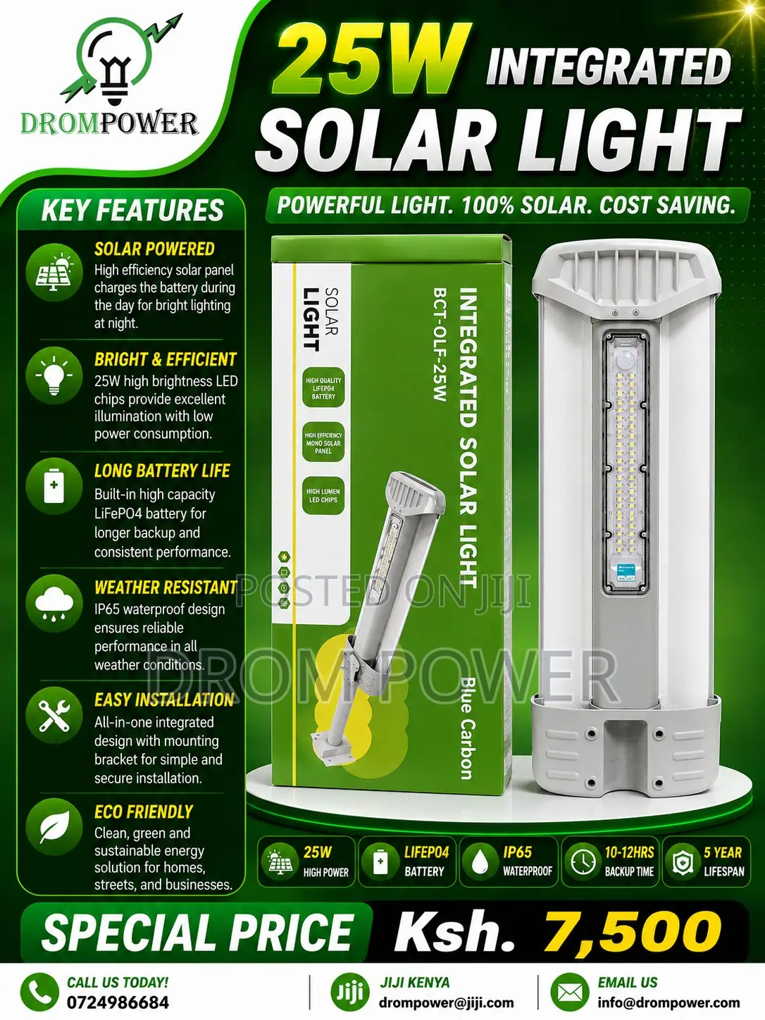 Integrated Solar Light 25w