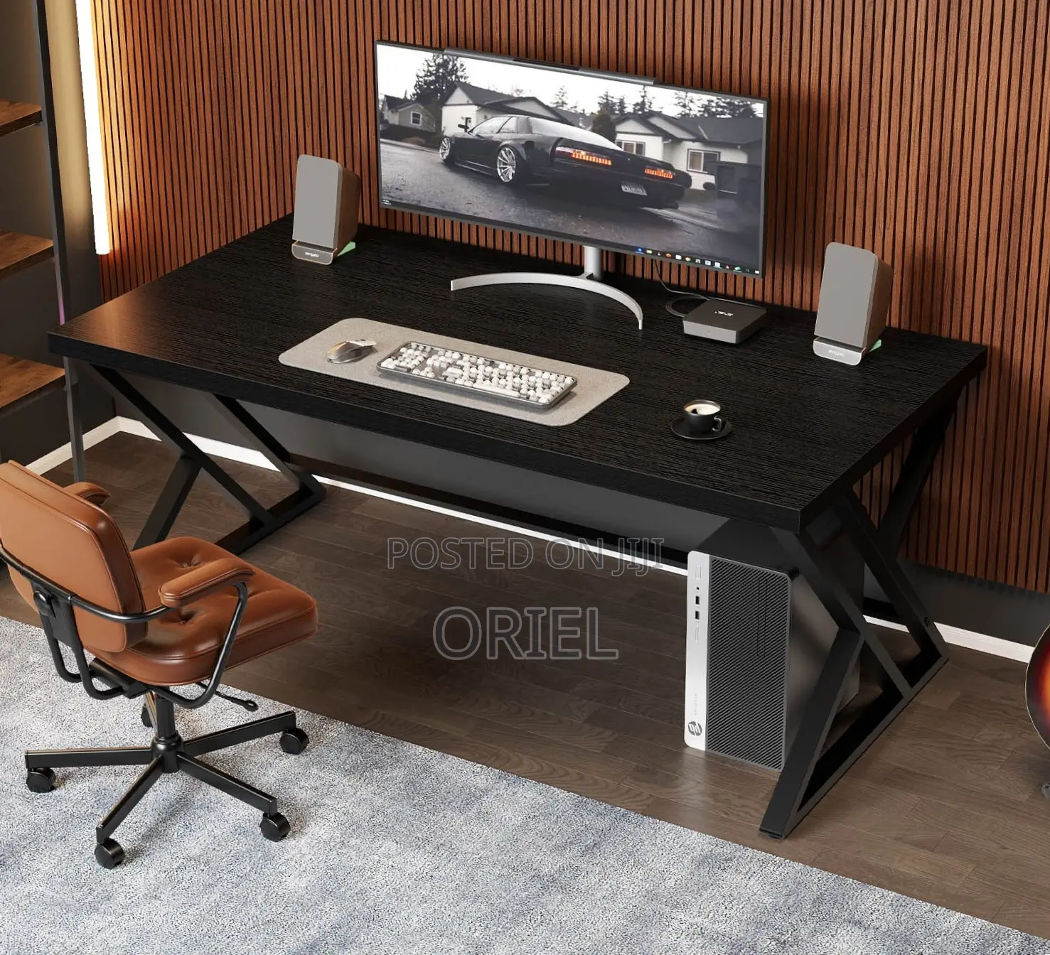 Office Desk : Black Office Computer Table