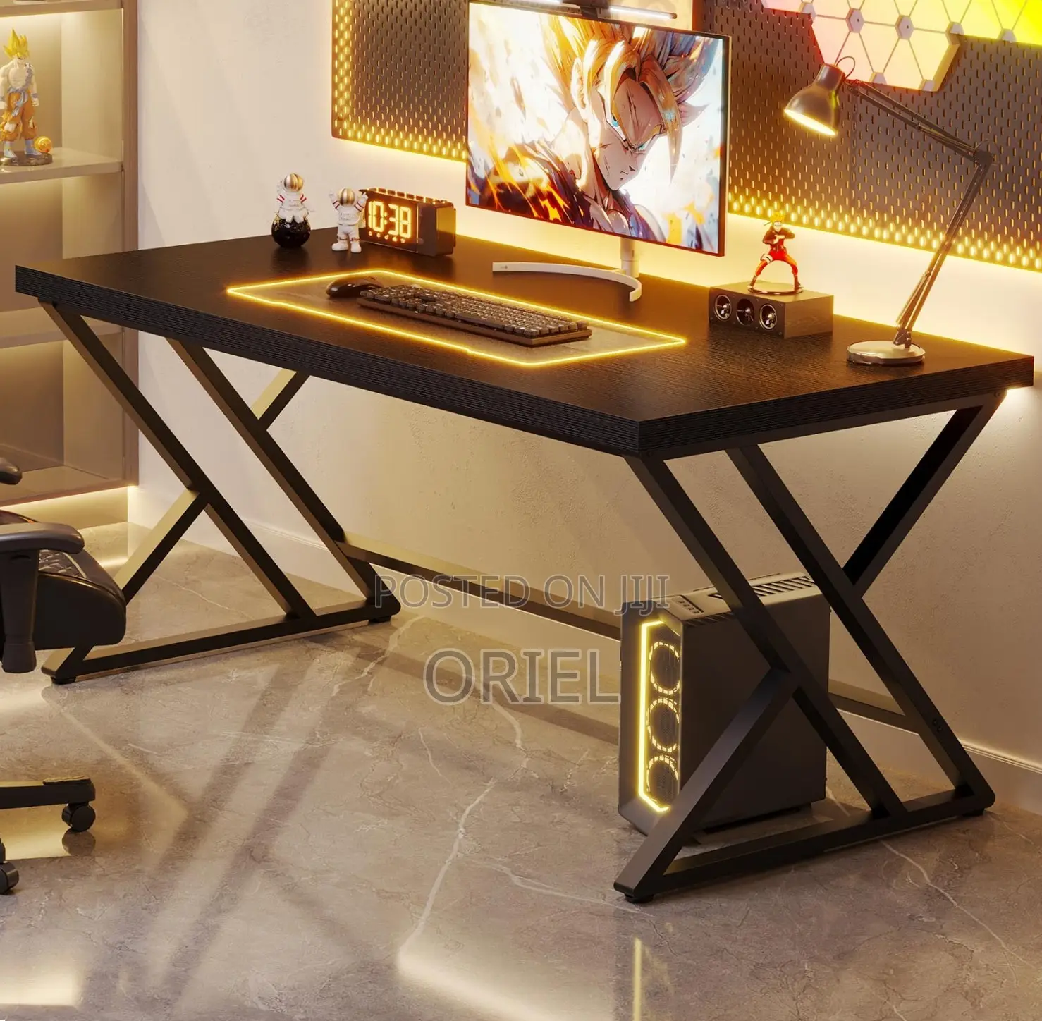 Office Desk : Black Office Computer Table